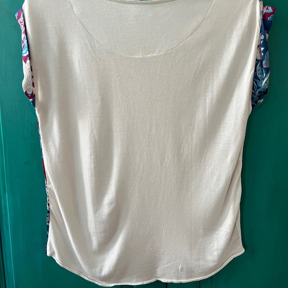 Promod boho tee with colorful front and white back - Picture 2 of 4